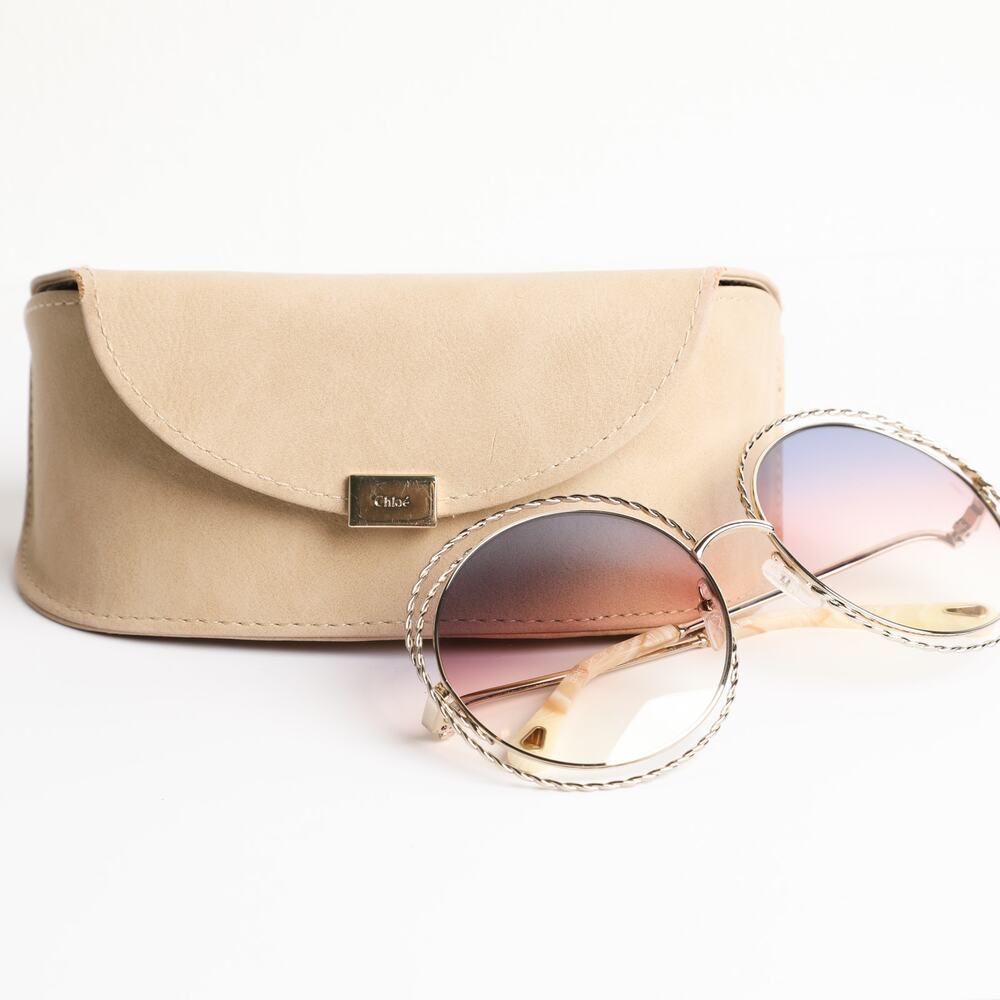 CHLOÉ Carlina Torsade Oversized Round Sunglasses - Picture 5 of 10